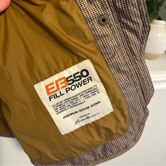 Eddie Bauer Brown Hunting Skyliner Goose Down Puffer Jacket Small - Picture 9 of 16